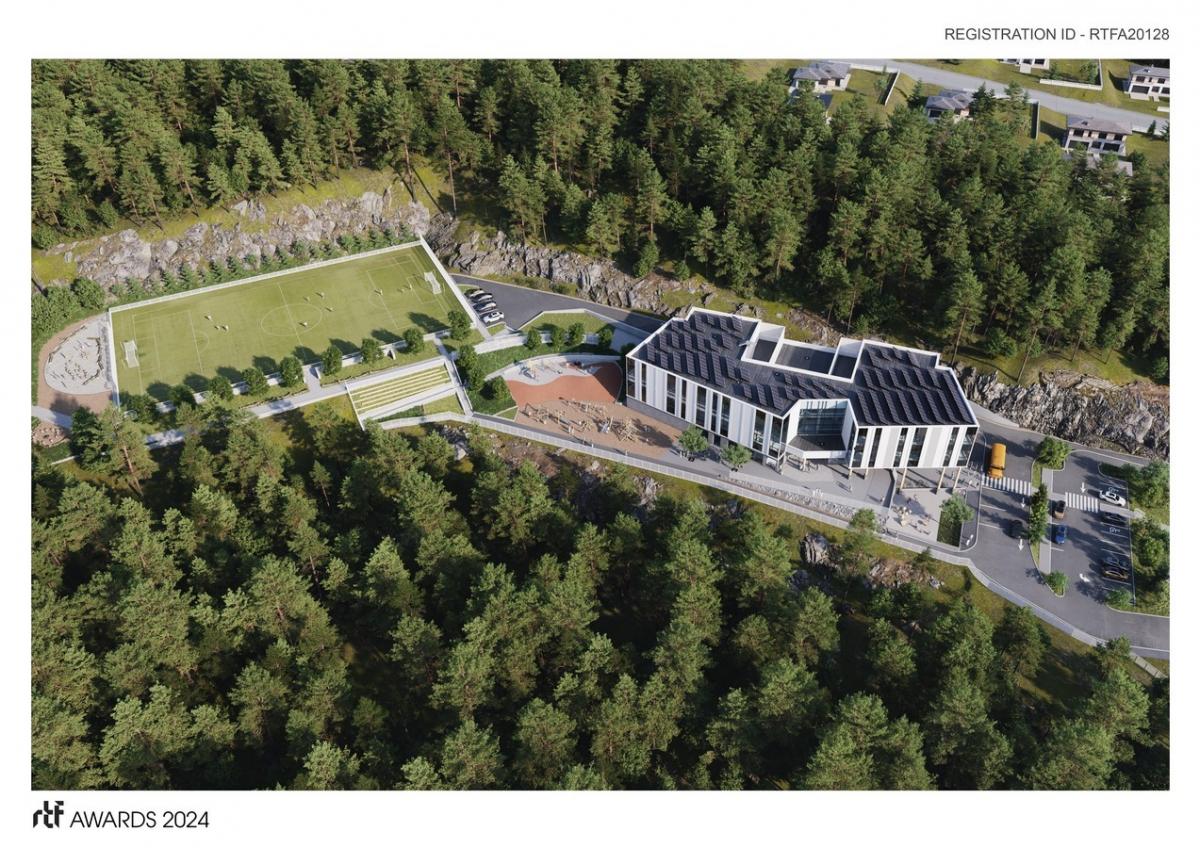 Overhead concept picture of the school.